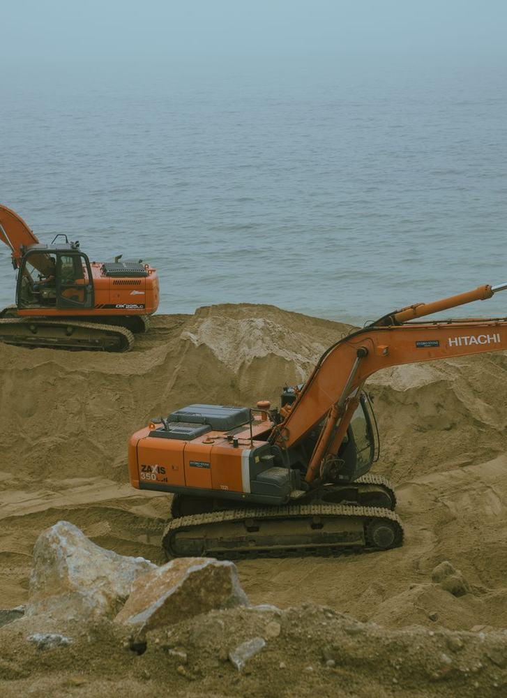 Geoff Bouchard and the Bouchard & Son Excavation crew on a jobsite in Wakefield, Rhode Island